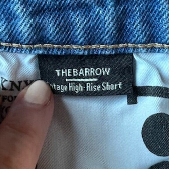 BLANKNYC The Barrow Rigid High Rise Distressed Denim Shorts Size 28 Cutoff Fraye - Picture 7 of 7